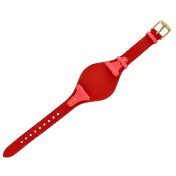 Oryginalny pasek do zegarka Fossil ES4115 wykonany ze skóry naturalnej w kolorze czerwonym. Szerokość mocowania 18 mm, środkowa część 38 mm. Pasek o zakrzywionym zakończeniu – dedykowany do modelu ES4115, nieuniwersalny.1.jpg